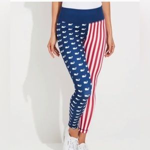 Vineyards Vines Performance. Americana Flag Print leggings